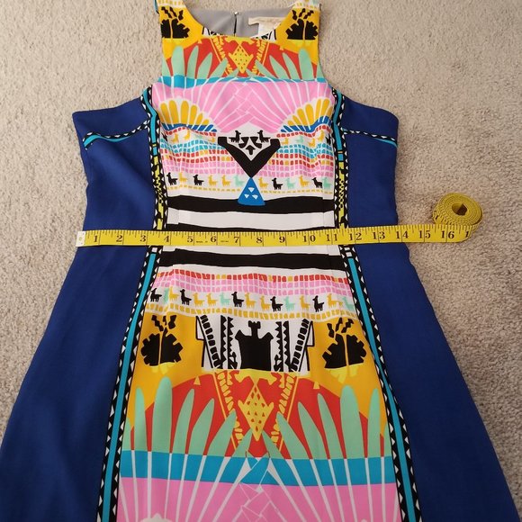 NWT Mara Hoffman Navy Sunrise Llama Alpaca Mini Dress, Size 2 - Picture 11 of 16